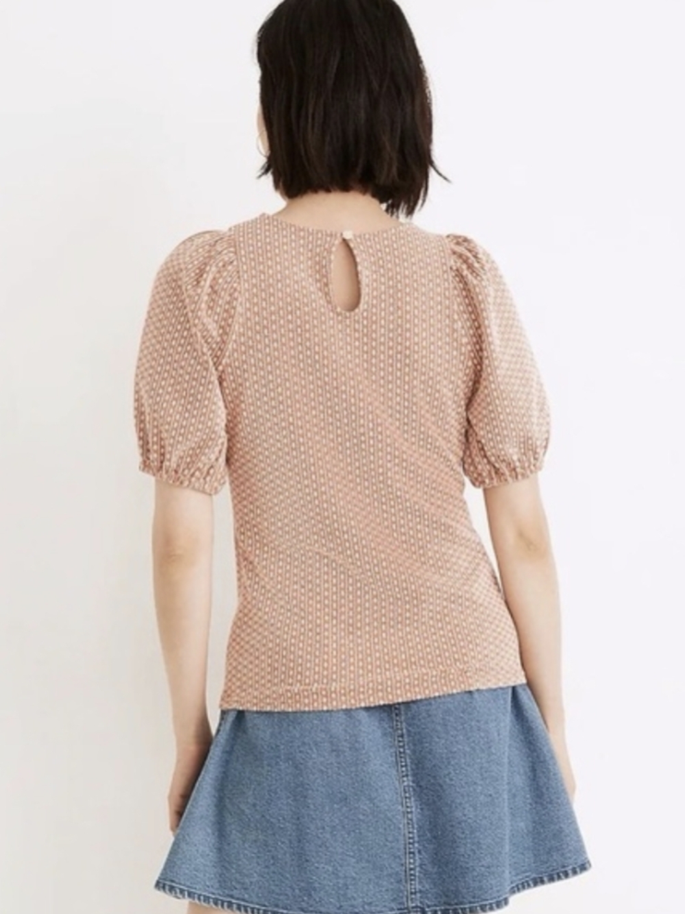 Madewell Blush-Patterned Puff Sleeve Top - Picture 2 of 10